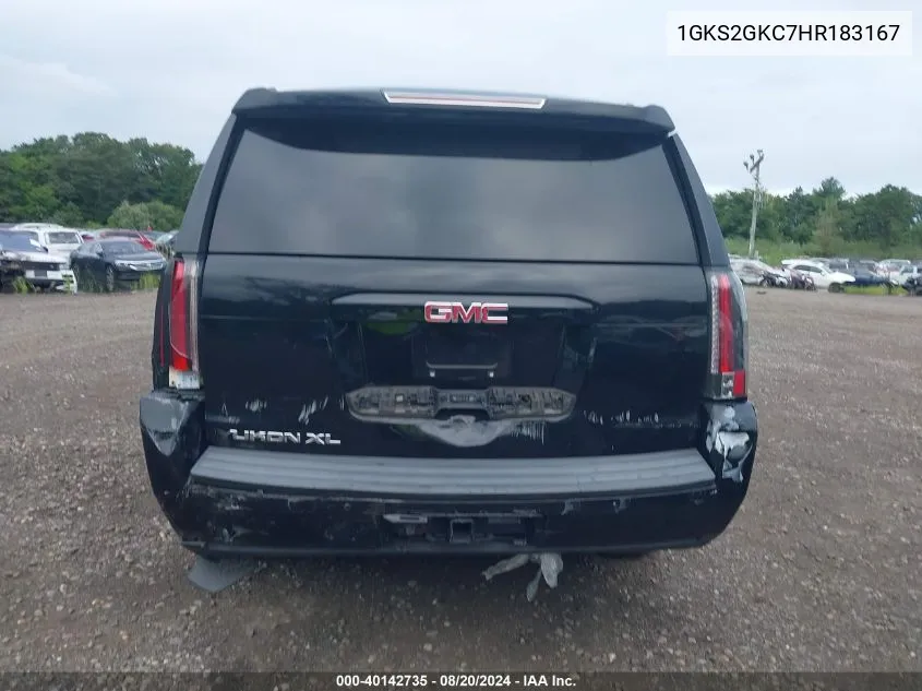 1GKS2GKC7HR183167 2017 GMC Yukon Xl Slt