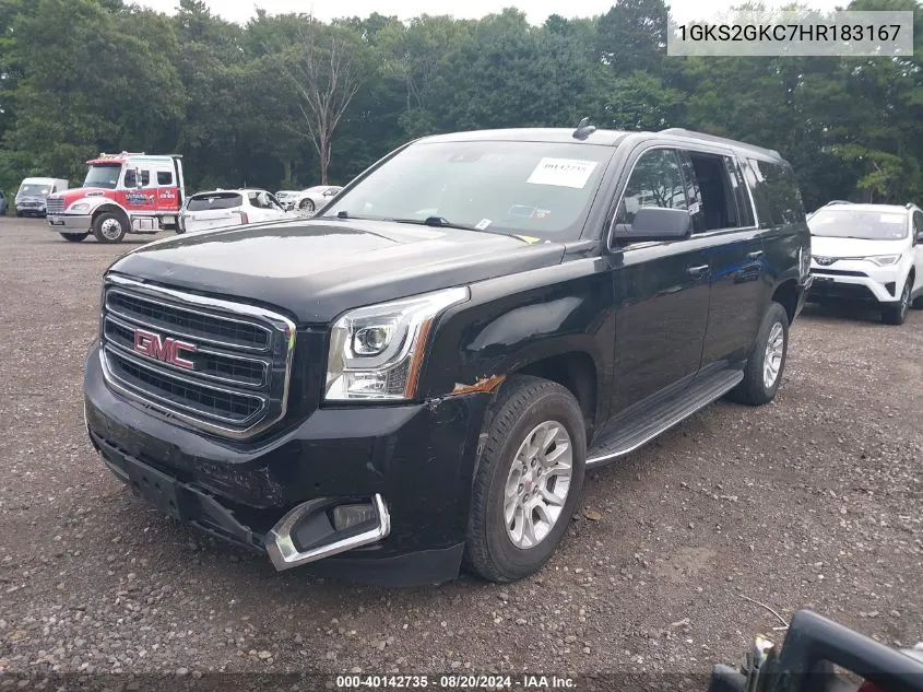 1GKS2GKC7HR183167 2017 GMC Yukon Xl Slt