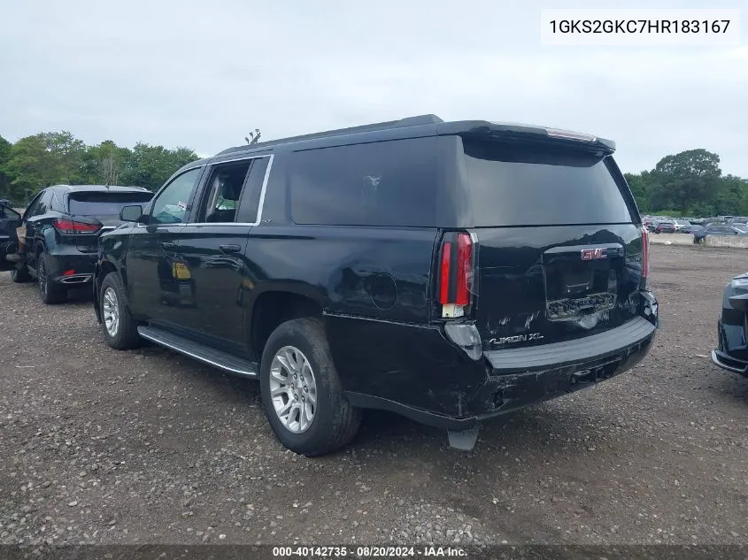 1GKS2GKC7HR183167 2017 GMC Yukon Xl Slt