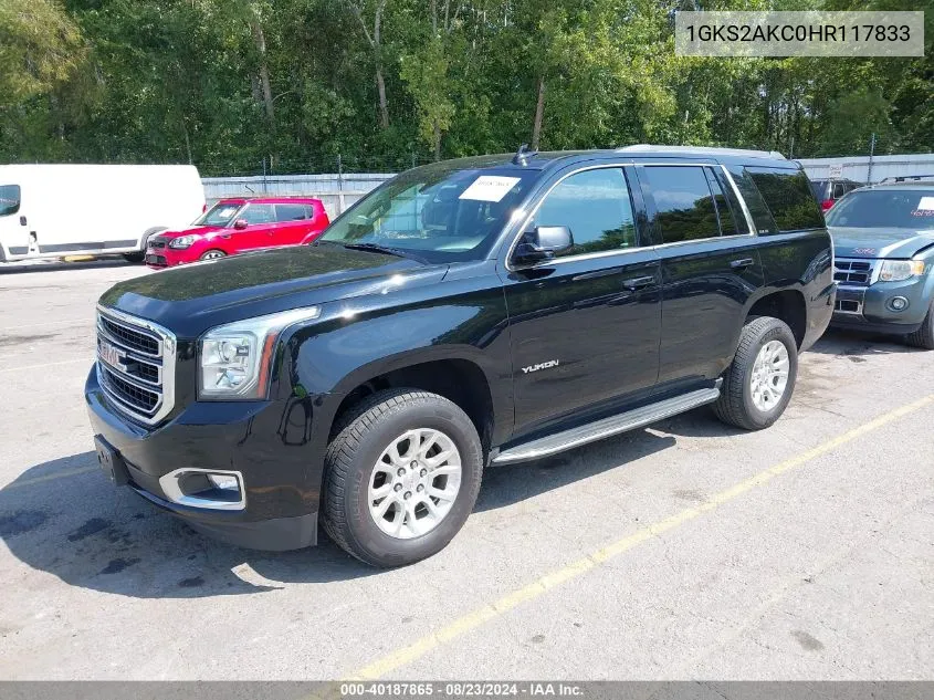 2017 GMC Yukon Sle VIN: 1GKS2AKC0HR117833 Lot: 40187865