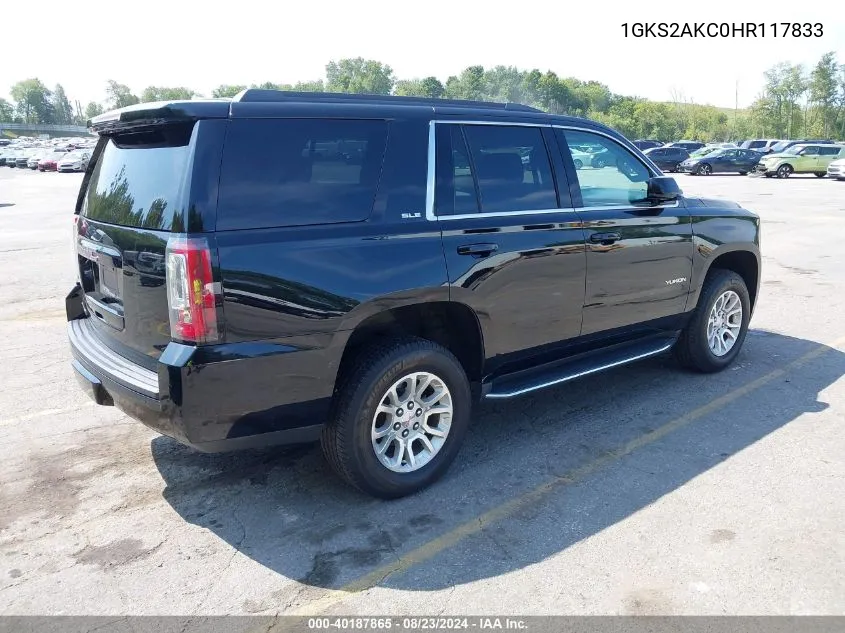 1GKS2AKC0HR117833 2017 GMC Yukon Sle