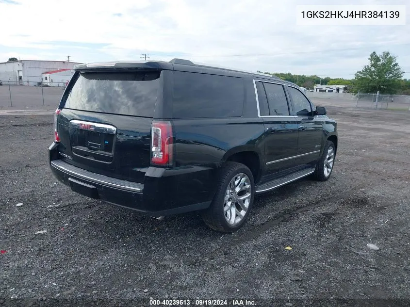 2017 GMC Yukon Xl Denali VIN: 1GKS2HKJ4HR384139 Lot: 40239513