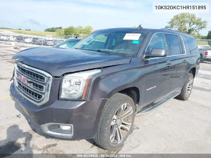 2017 GMC Yukon Xl Slt VIN: 1GKS2GKC1HR151895 Lot: 40239926