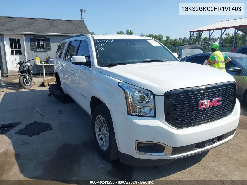 2017 GMC Yukon Xl Slt VIN: 1GKS2GKC0HR191403 Lot: 40241298