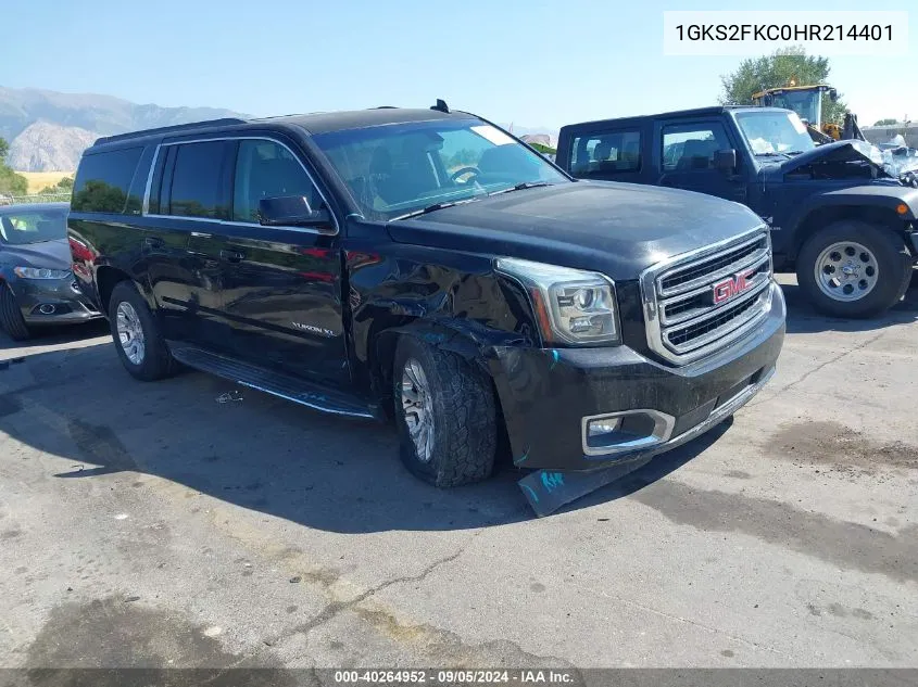 2017 GMC Yukon Xl Sle VIN: 1GKS2FKC0HR214401 Lot: 40264952