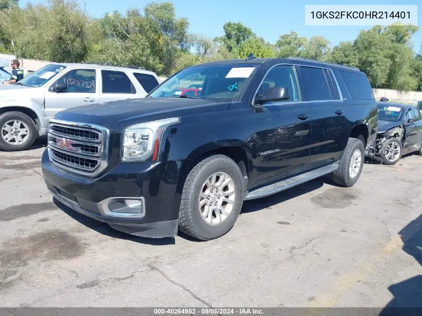 1GKS2FKC0HR214401 2017 GMC Yukon Xl Sle