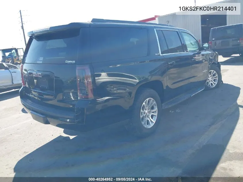 2017 GMC Yukon Xl Sle VIN: 1GKS2FKC0HR214401 Lot: 40264952