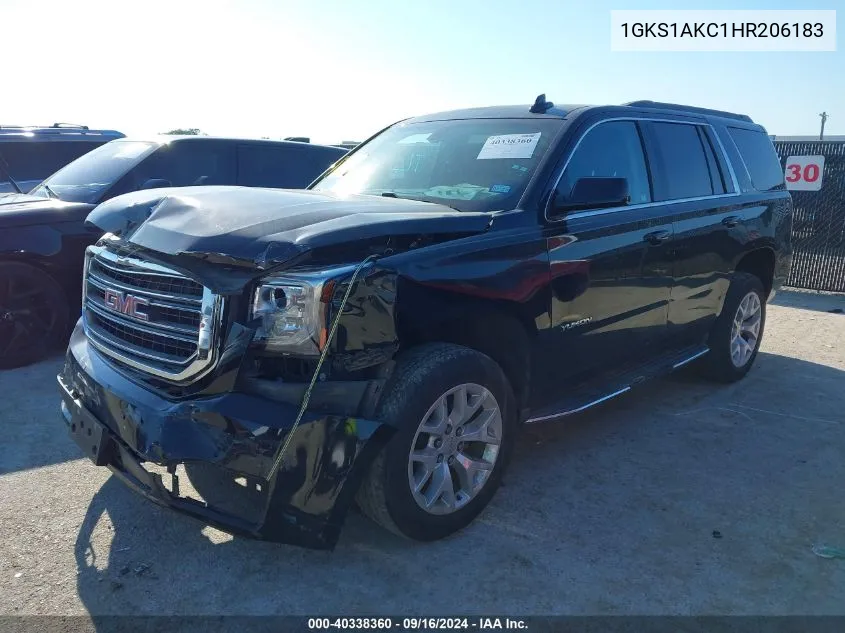 2017 GMC Yukon Sle VIN: 1GKS1AKC1HR206183 Lot: 40338360