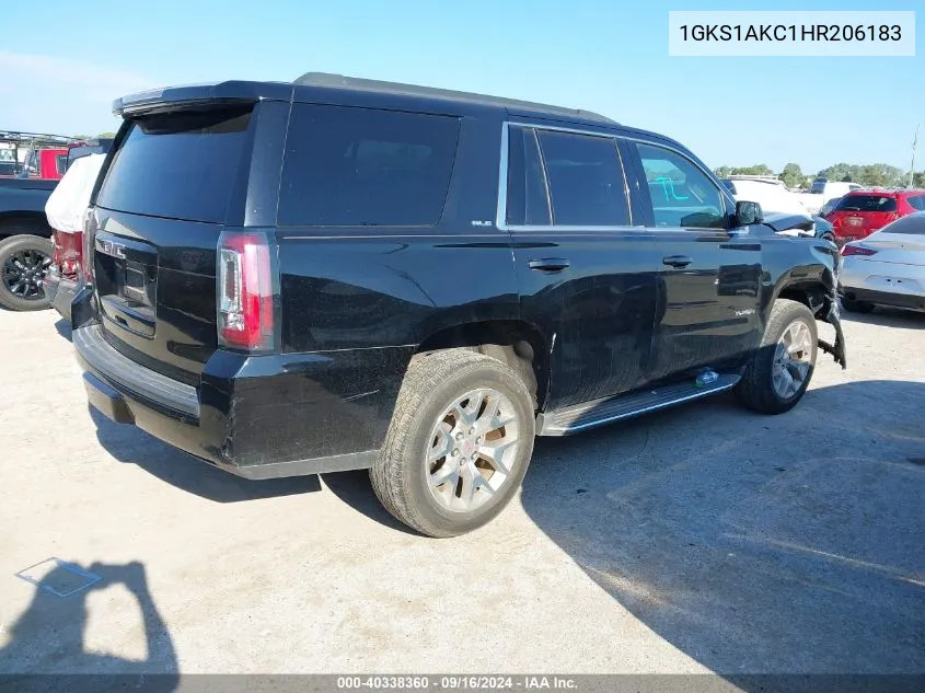 2017 GMC Yukon Sle VIN: 1GKS1AKC1HR206183 Lot: 40338360