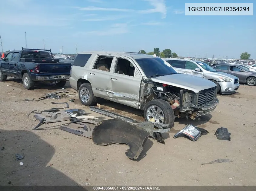 2017 GMC Yukon Slt VIN: 1GKS1BKC7HR354294 Lot: 40356061