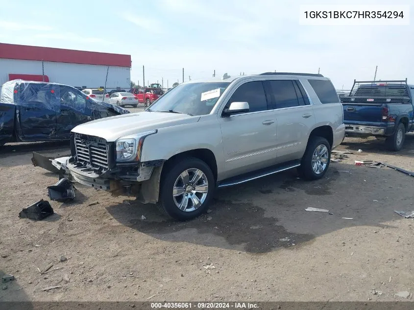 2017 GMC Yukon Slt VIN: 1GKS1BKC7HR354294 Lot: 40356061