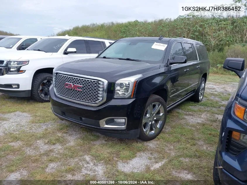 2017 GMC Yukon Xl Denali VIN: 1GKS2HKJ7HR386452 Lot: 40501268