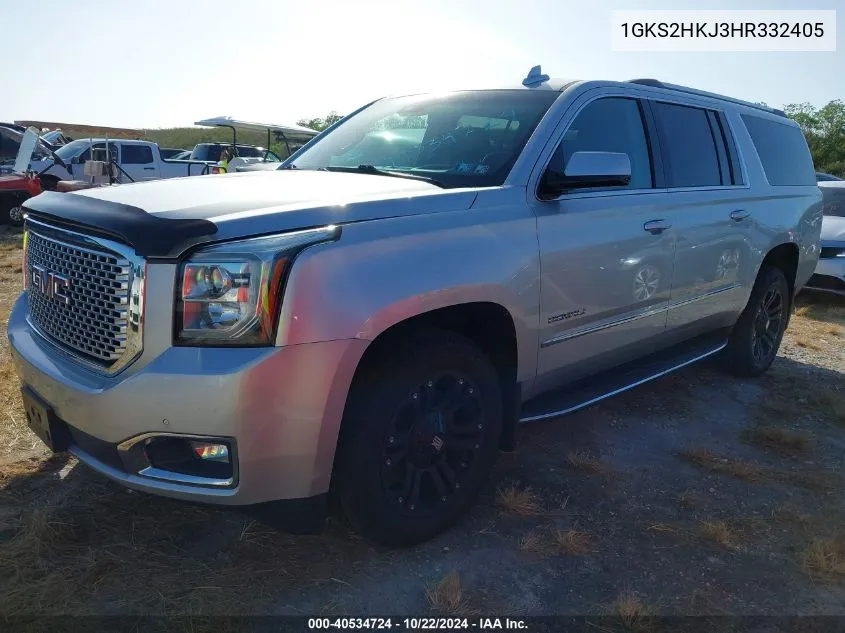 2017 GMC Yukon Xl Denali VIN: 1GKS2HKJ3HR332405 Lot: 40534724