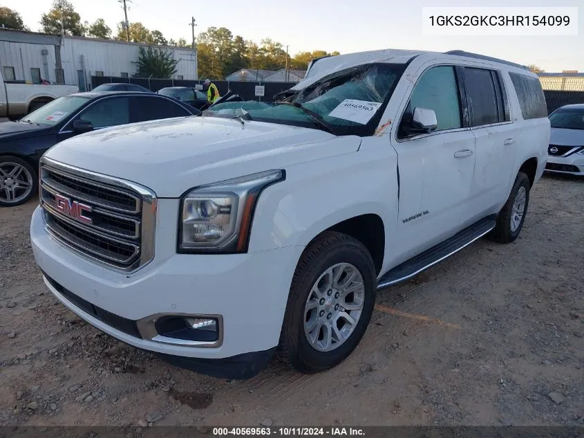 1GKS2GKC3HR154099 2017 GMC Yukon Xl K1500 Slt