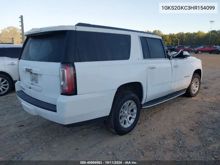 1GKS2GKC3HR154099 2017 GMC Yukon Xl K1500 Slt