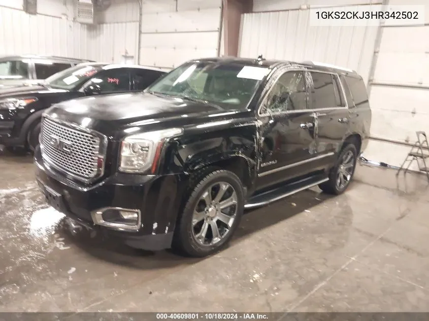 1GKS2CKJ3HR342502 2017 GMC Yukon Denali