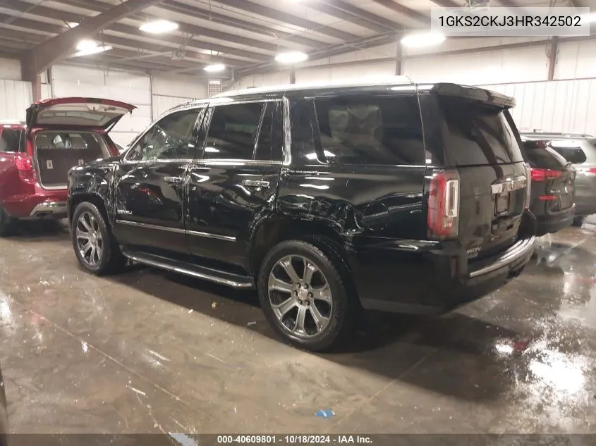 1GKS2CKJ3HR342502 2017 GMC Yukon Denali