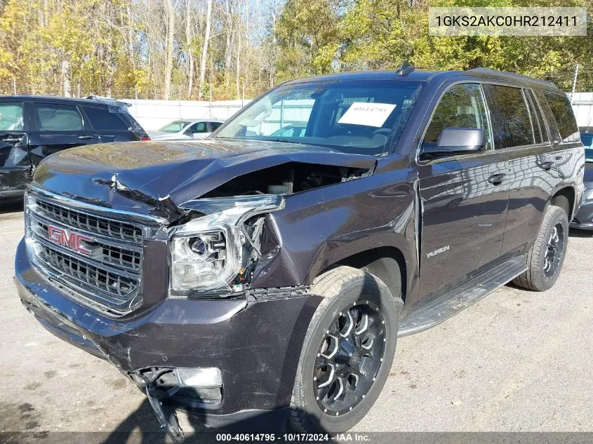 2017 GMC Yukon Sle VIN: 1GKS2AKC0HR212411 Lot: 40614795