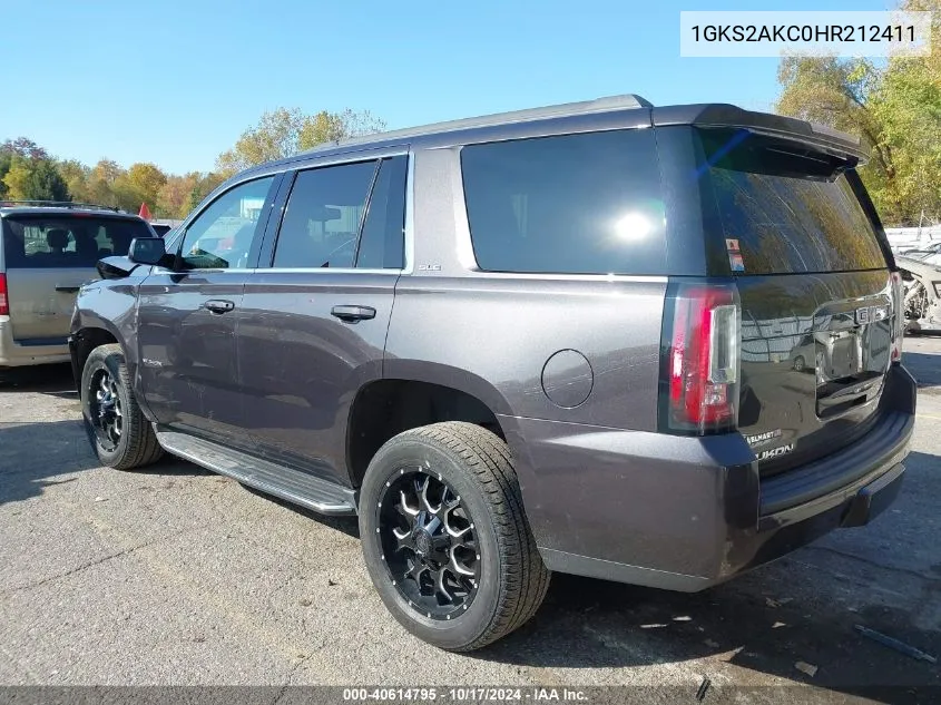 2017 GMC Yukon Sle VIN: 1GKS2AKC0HR212411 Lot: 40614795