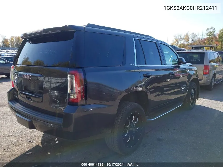 1GKS2AKC0HR212411 2017 GMC Yukon Sle