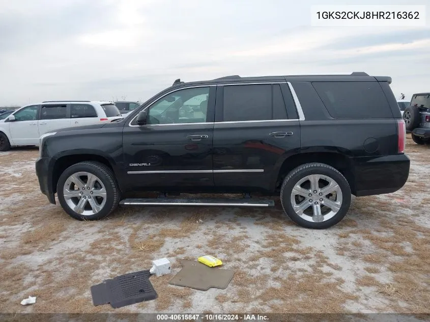 2017 GMC Yukon Denali VIN: 1GKS2CKJ8HR216362 Lot: 40615847