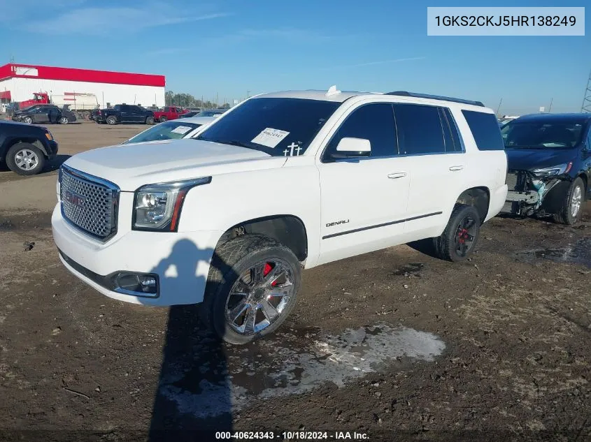 2017 GMC Yukon Denali VIN: 1GKS2CKJ5HR138249 Lot: 40624343