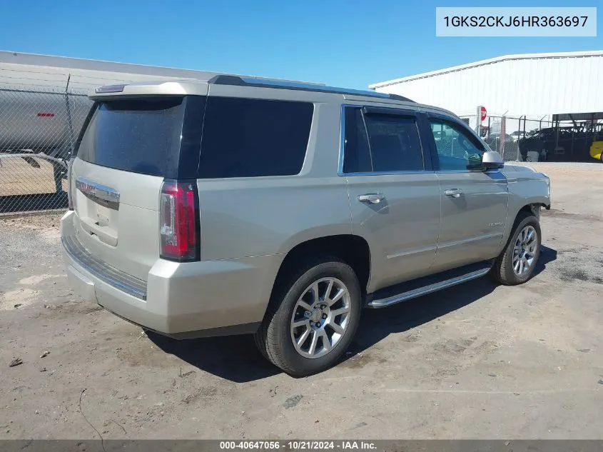 1GKS2CKJ6HR363697 2017 GMC Yukon Denali