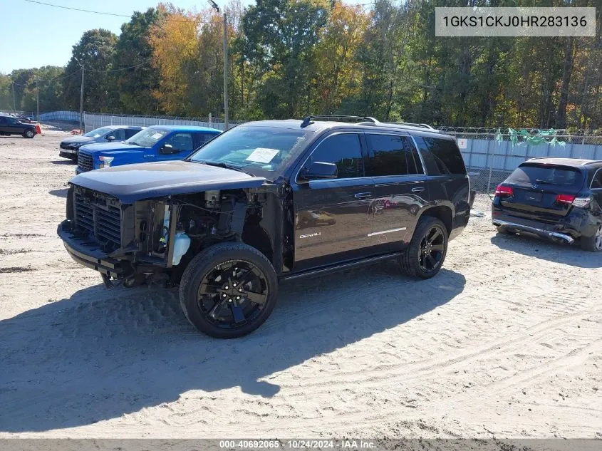 2017 GMC Yukon Denali VIN: 1GKS1CKJ0HR283136 Lot: 40692065