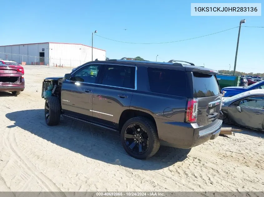 2017 GMC Yukon Denali VIN: 1GKS1CKJ0HR283136 Lot: 40692065