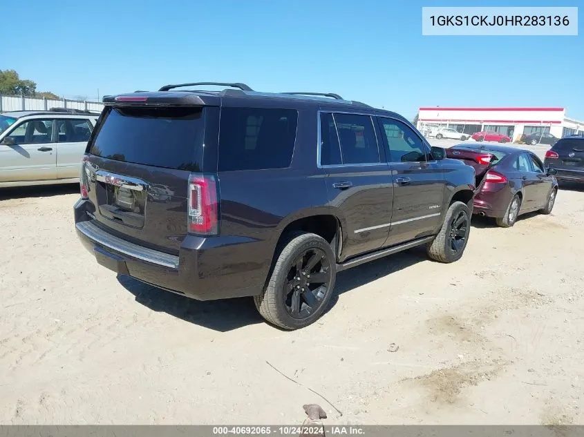 2017 GMC Yukon Denali VIN: 1GKS1CKJ0HR283136 Lot: 40692065