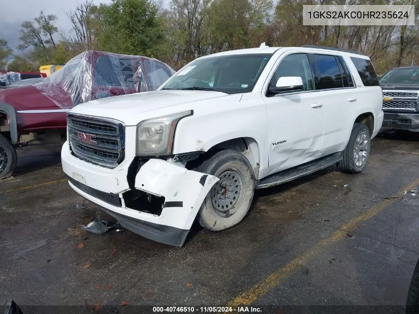 2017 GMC Yukon Sle VIN: 1GKS2AKC0HR235624 Lot: 40746510