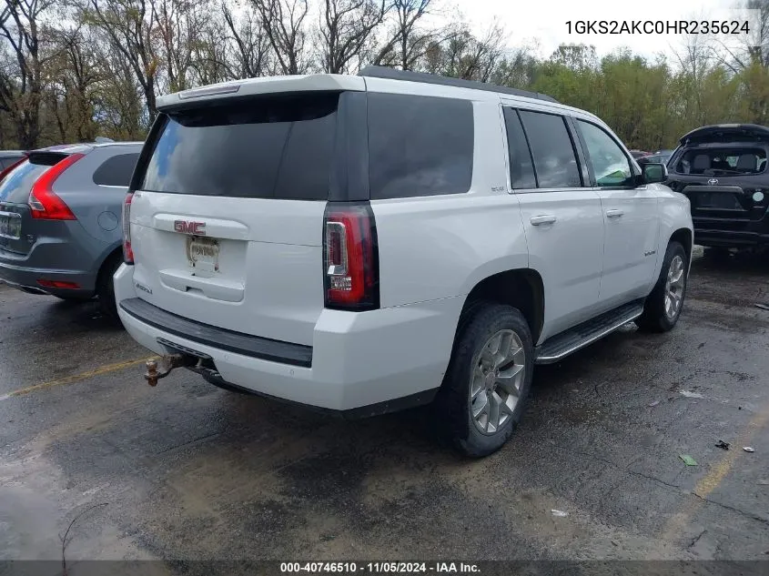 2017 GMC Yukon Sle VIN: 1GKS2AKC0HR235624 Lot: 40746510