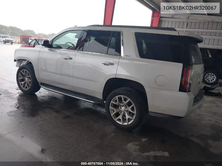 2017 GMC Yukon Slt VIN: 1GKS1BKC2HR320067 Lot: 40787854