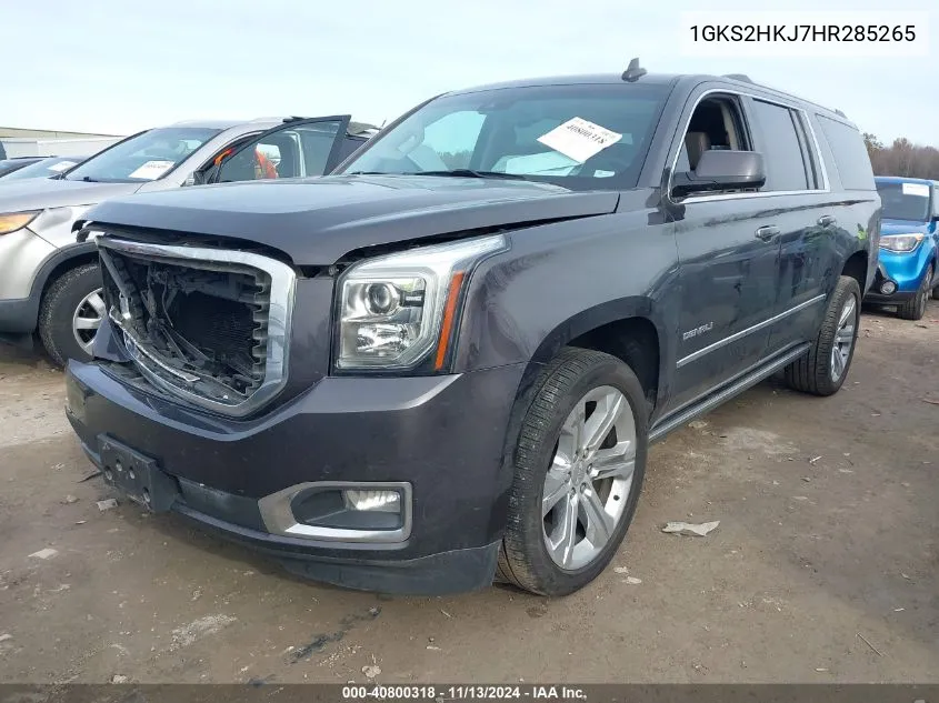 2017 GMC Yukon Xl Denali VIN: 1GKS2HKJ7HR285265 Lot: 40800318