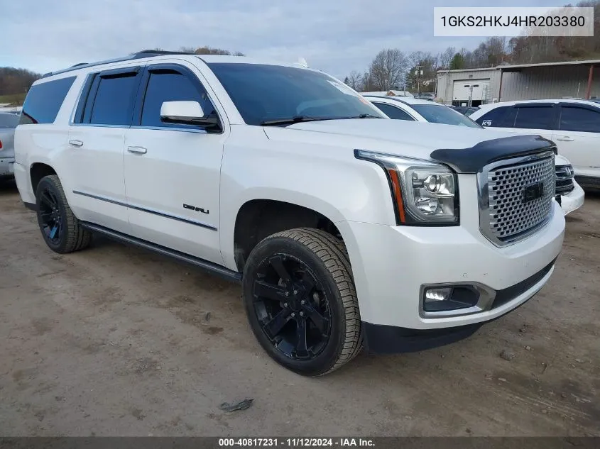 2017 GMC Yukon Xl Denali VIN: 1GKS2HKJ4HR203380 Lot: 40817231