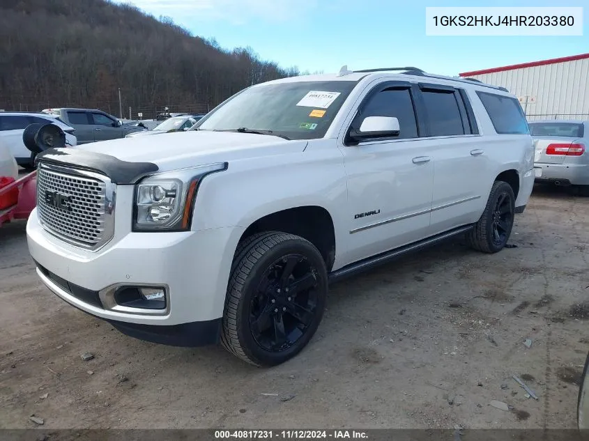 2017 GMC Yukon Xl Denali VIN: 1GKS2HKJ4HR203380 Lot: 40817231