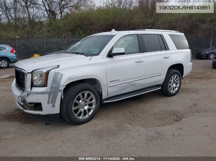 2017 GMC Yukon Denali VIN: 1GKS2CKJ9HR143891 Lot: 40852214