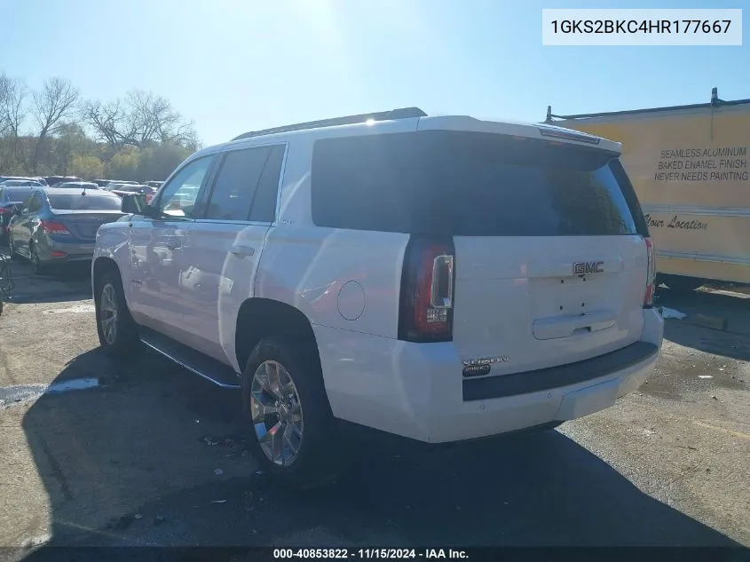 2017 GMC Yukon Slt VIN: 1GKS2BKC4HR177667 Lot: 40853822