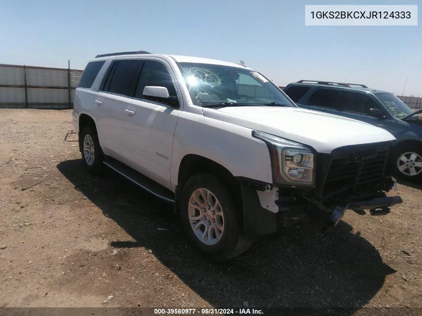 2018 GMC Yukon Slt VIN: 1GKS2BKCXJR124333 Lot: 39560977