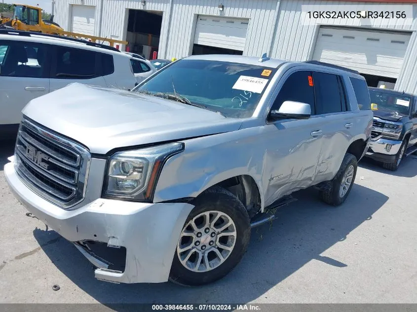 2018 GMC Yukon Sle VIN: 1GKS2AKC5JR342156 Lot: 39846455