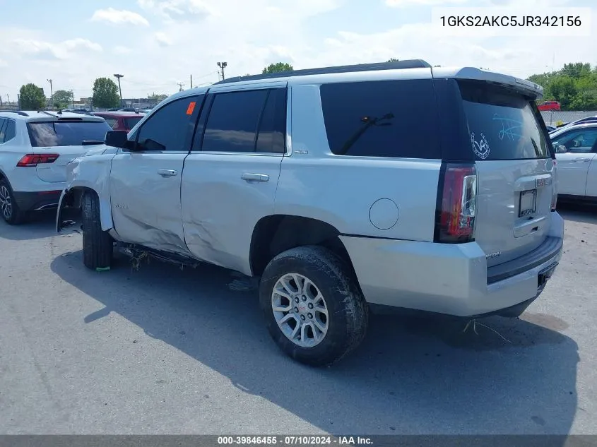 2018 GMC Yukon Sle VIN: 1GKS2AKC5JR342156 Lot: 39846455