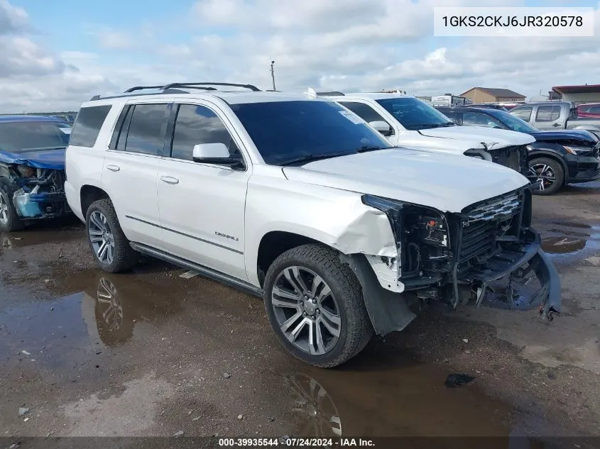 2018 GMC Yukon Denali VIN: 1GKS2CKJ6JR320578 Lot: 39935544