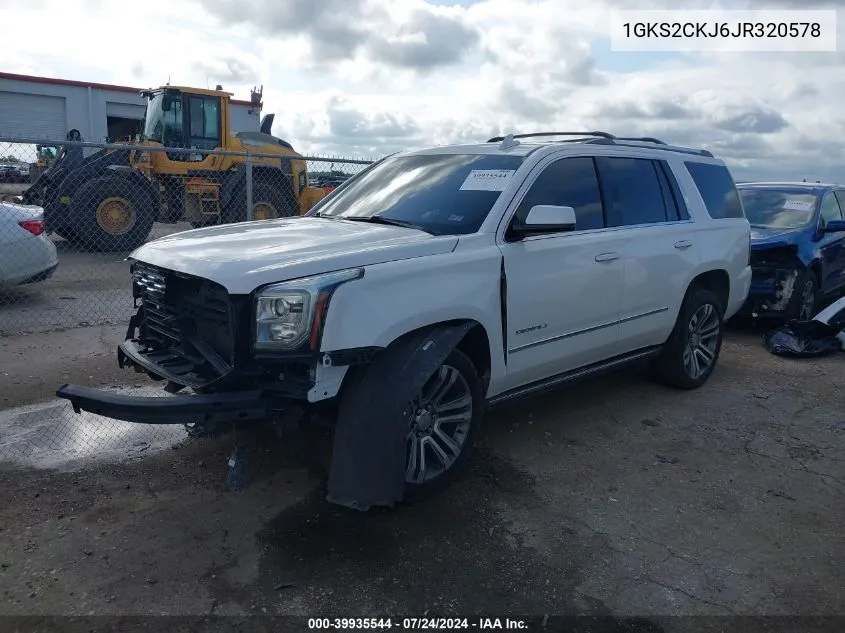 2018 GMC Yukon Denali VIN: 1GKS2CKJ6JR320578 Lot: 39935544