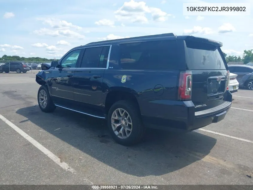 1GKS2FKC2JR399802 2018 GMC Yukon Xl Sle