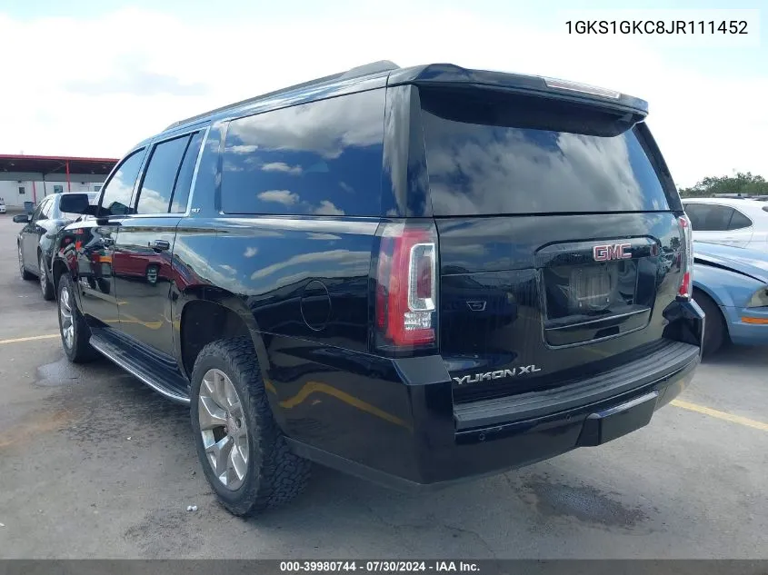 2018 GMC Yukon Xl Slt VIN: 1GKS1GKC8JR111452 Lot: 39980744