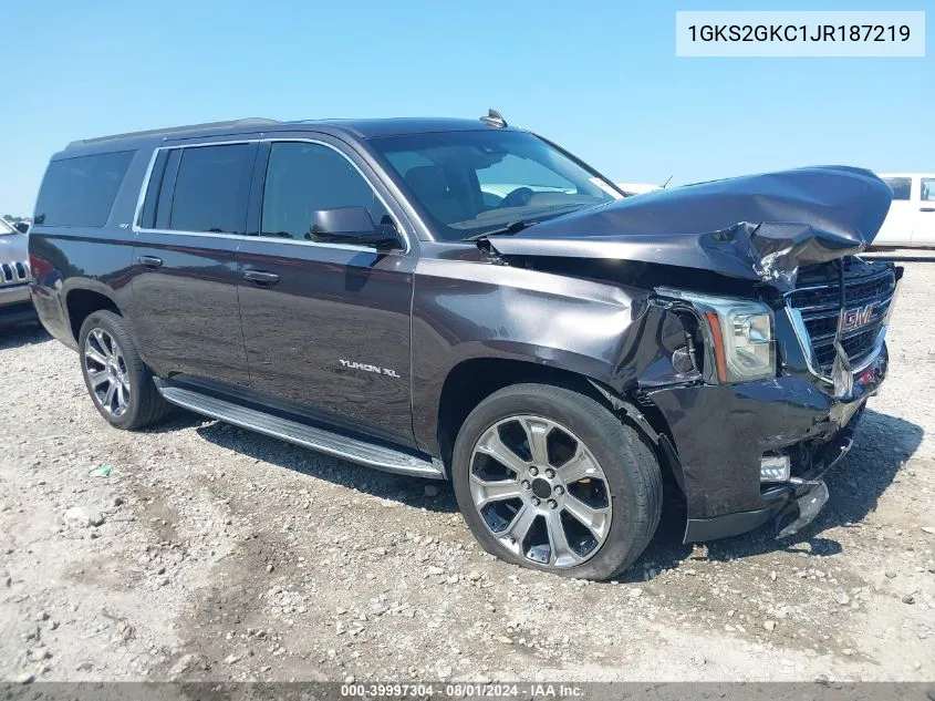 1GKS2GKC1JR187219 2018 GMC Yukon Xl Slt