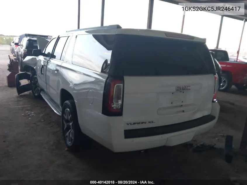 1GKS2GKC5JR246417 2018 GMC Yukon Xl K1500 Slt