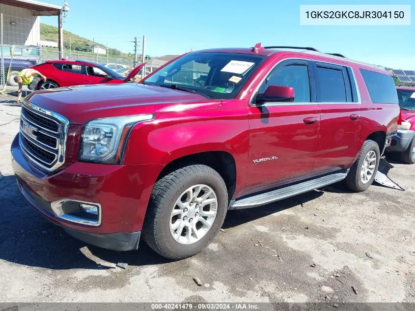 1GKS2GKC8JR304150 2018 GMC Yukon Xl Slt