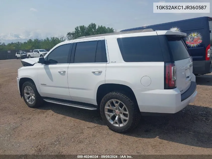 1GKS2AKC1JR360587 2018 GMC Yukon Sle