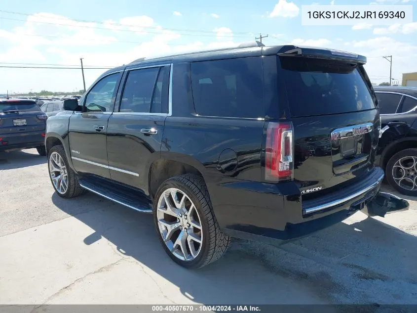 2018 GMC Yukon Denali VIN: 1GKS1CKJ2JR169340 Lot: 40507670